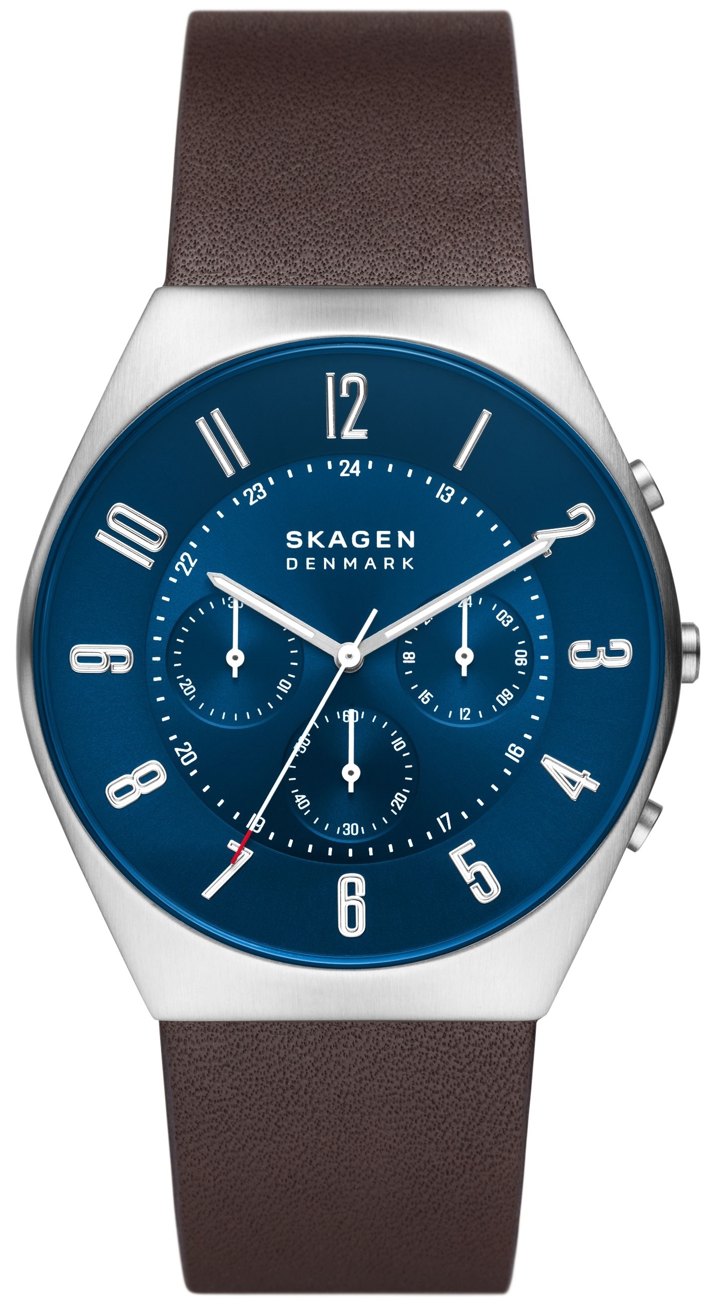 Skagen Herrklocka SKW6842 Grenen Chronograph Blå/Läder Ø37 mm - Skagen