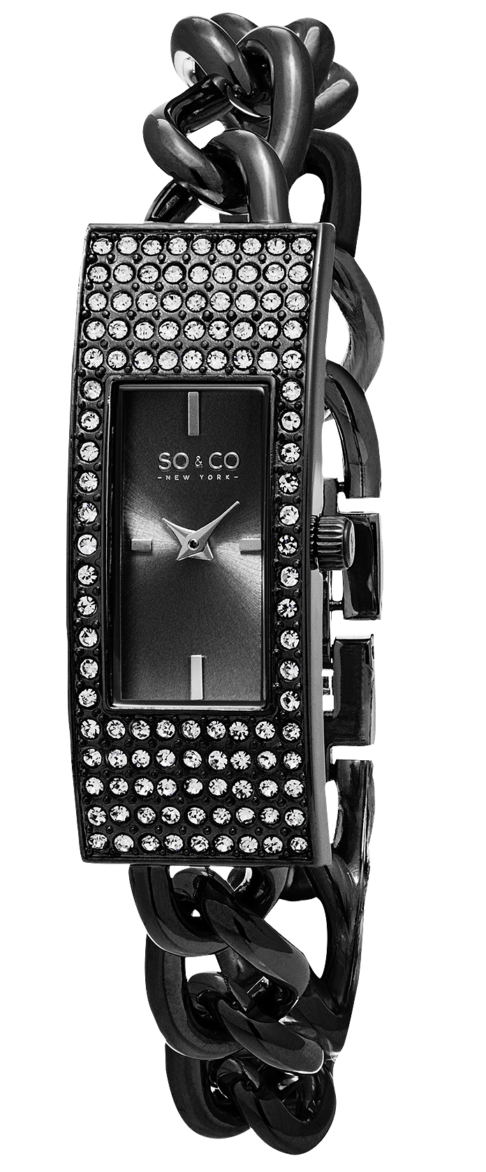 So & Co New York Damklocka 5058.2 Madison Svart/Stål - So & Co New York