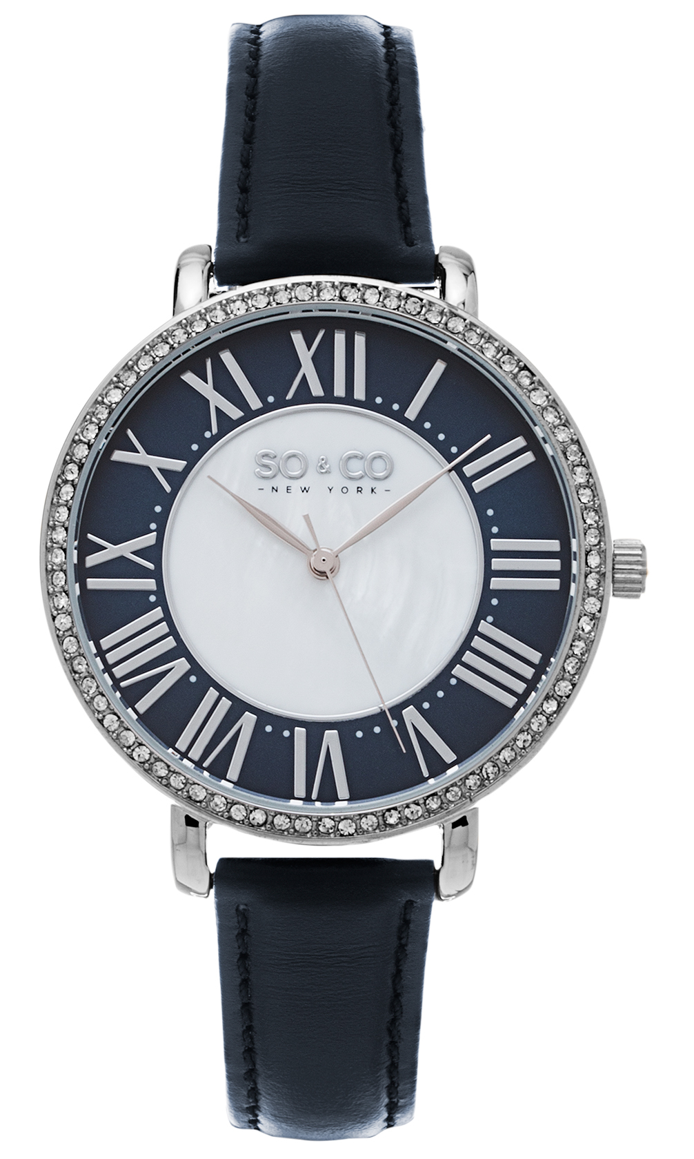 So & Co New York Damklocka 5090.2 Studio Flerfärgad/Läder Ø36 - So & Co New York