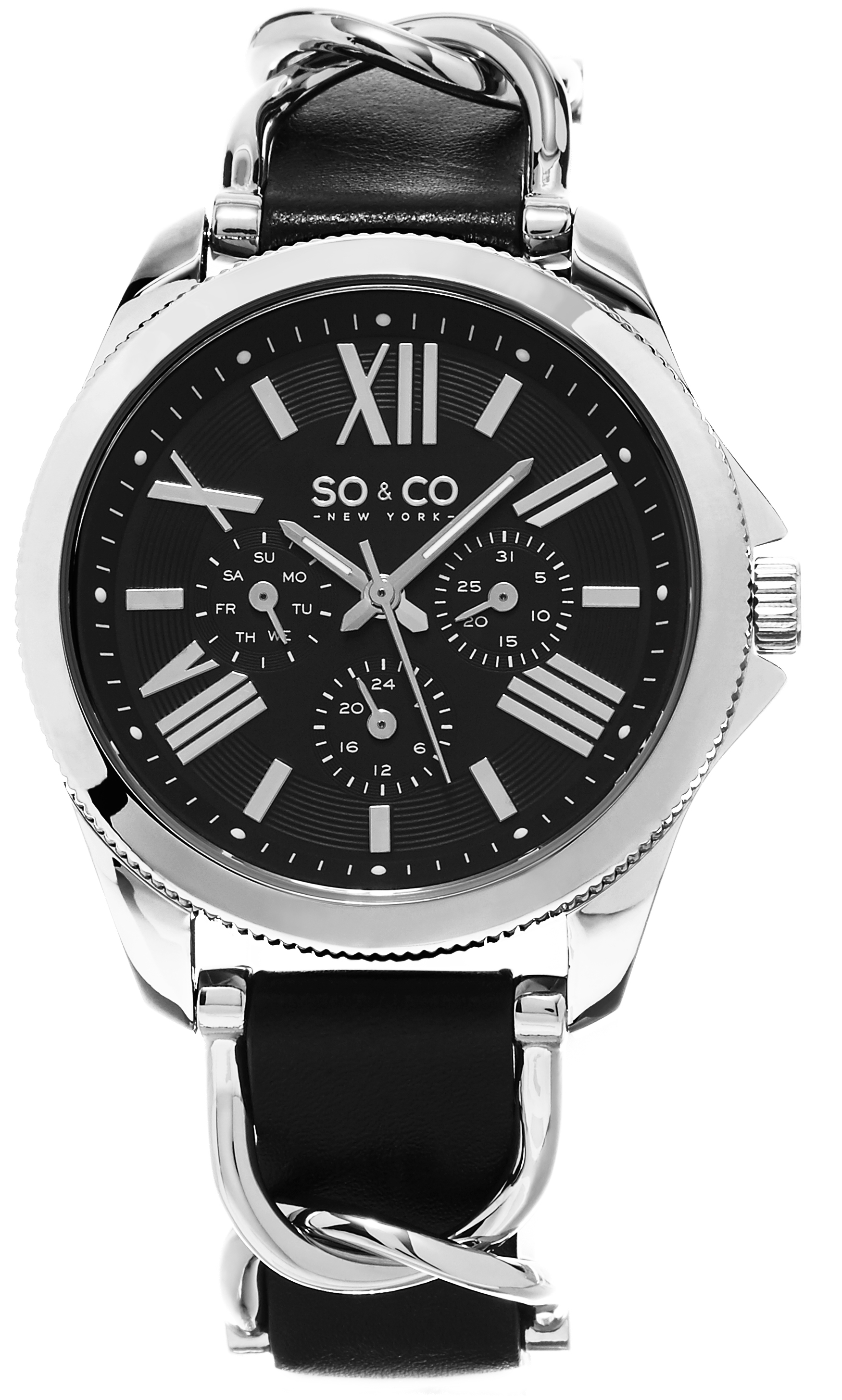 So & Co New York Damklocka 5215.1 SoHo Svart/Stål Ø40 mm - So & Co New York