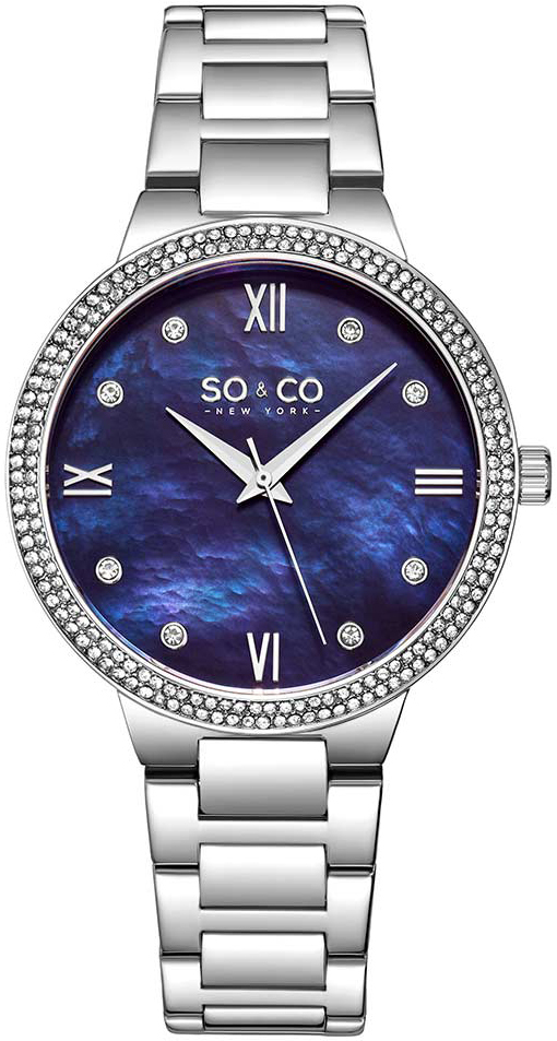 So & Co New York Damklocka 5519.1 Madison Blå/Stål Ø38 mm - So & Co New York