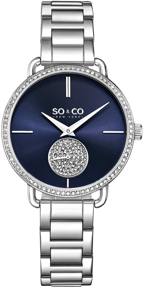 So & Co New York Damklocka 5523.2 Madison Blå/Stål Ø38 mm - So & Co New York