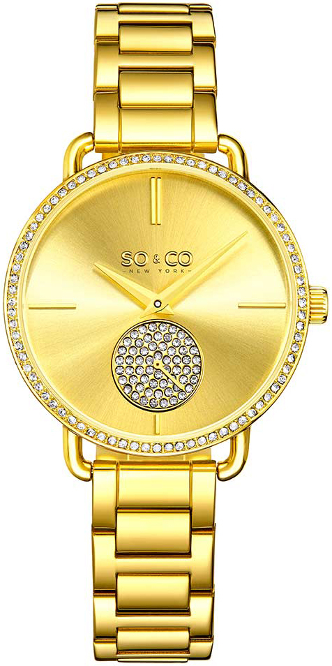 So & Co New York Damklocka 5523.3 Madison Guld/Gulguldtonat stål - So & Co New York
