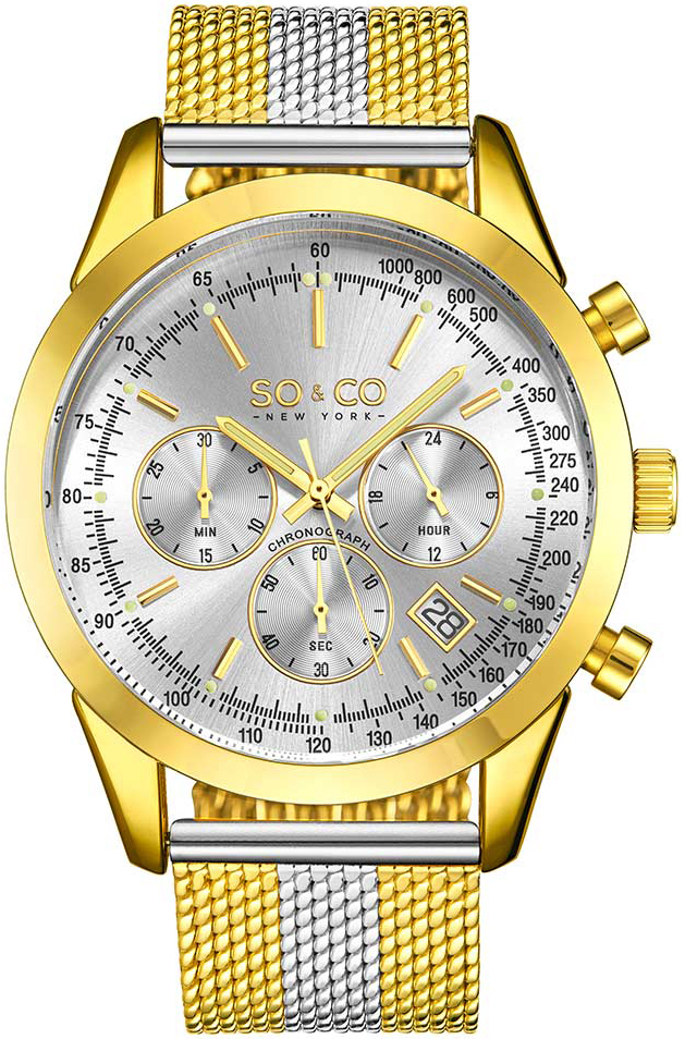 So & Co New York Herrklocka 5535.4 Tribeca Silverfärgad/Stål - So & Co New York