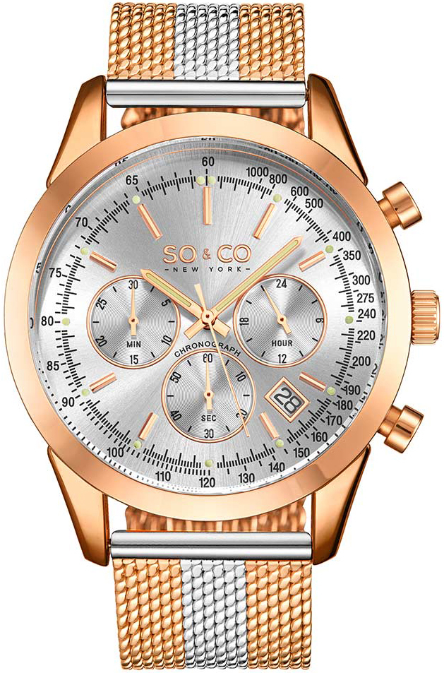 So & Co New York Herrklocka 5535.5 Tribeca Silverfärgad/Stål - So & Co New York