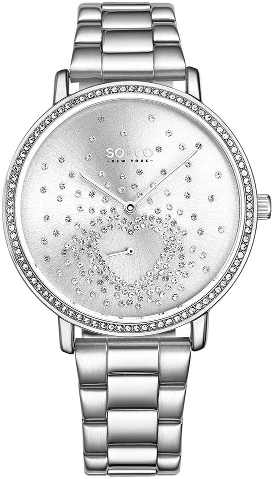 So & Co New York Damklocka 5580.1 Madison Silverfärgad/Stål - So & Co New York