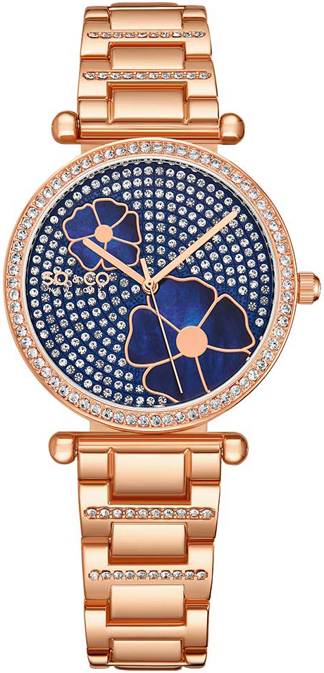 So & Co New York Damklocka 5582.4 Madison Blå/Roséguldstonat - So & Co New York