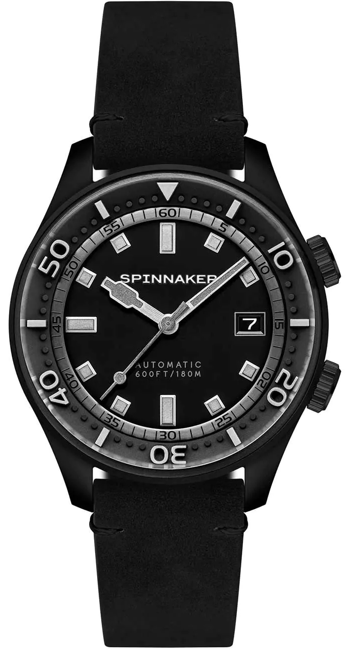 Spinnaker Herrklocka SP-5062-06 Bradner Svart/Läder Ø42 mm - Spinnaker