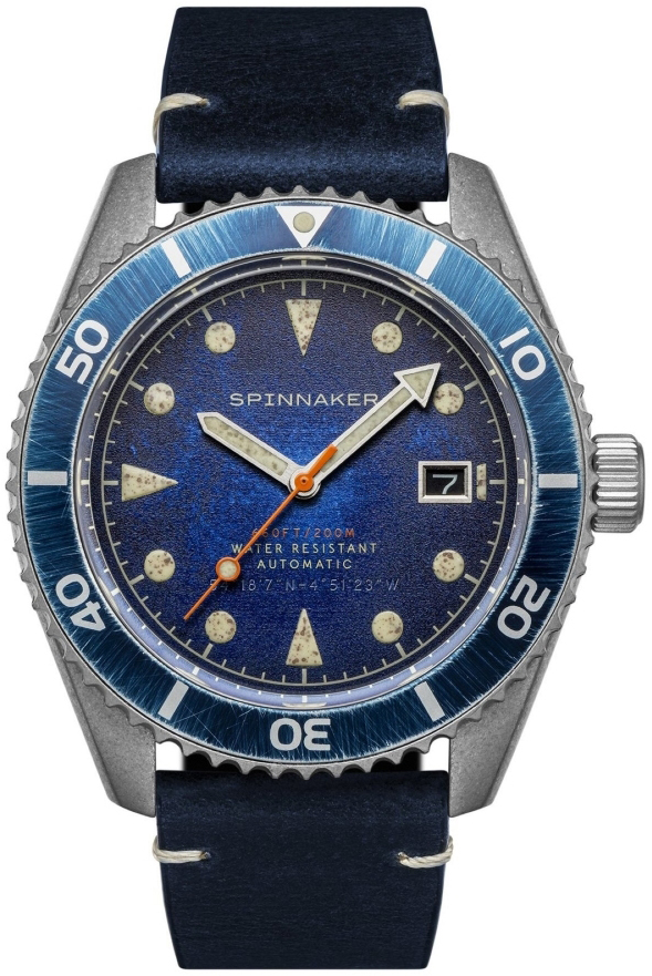 Spinnaker Herrklocka SP-5089-02 Wreck Blå/Läder Ø44 mm - Spinnaker