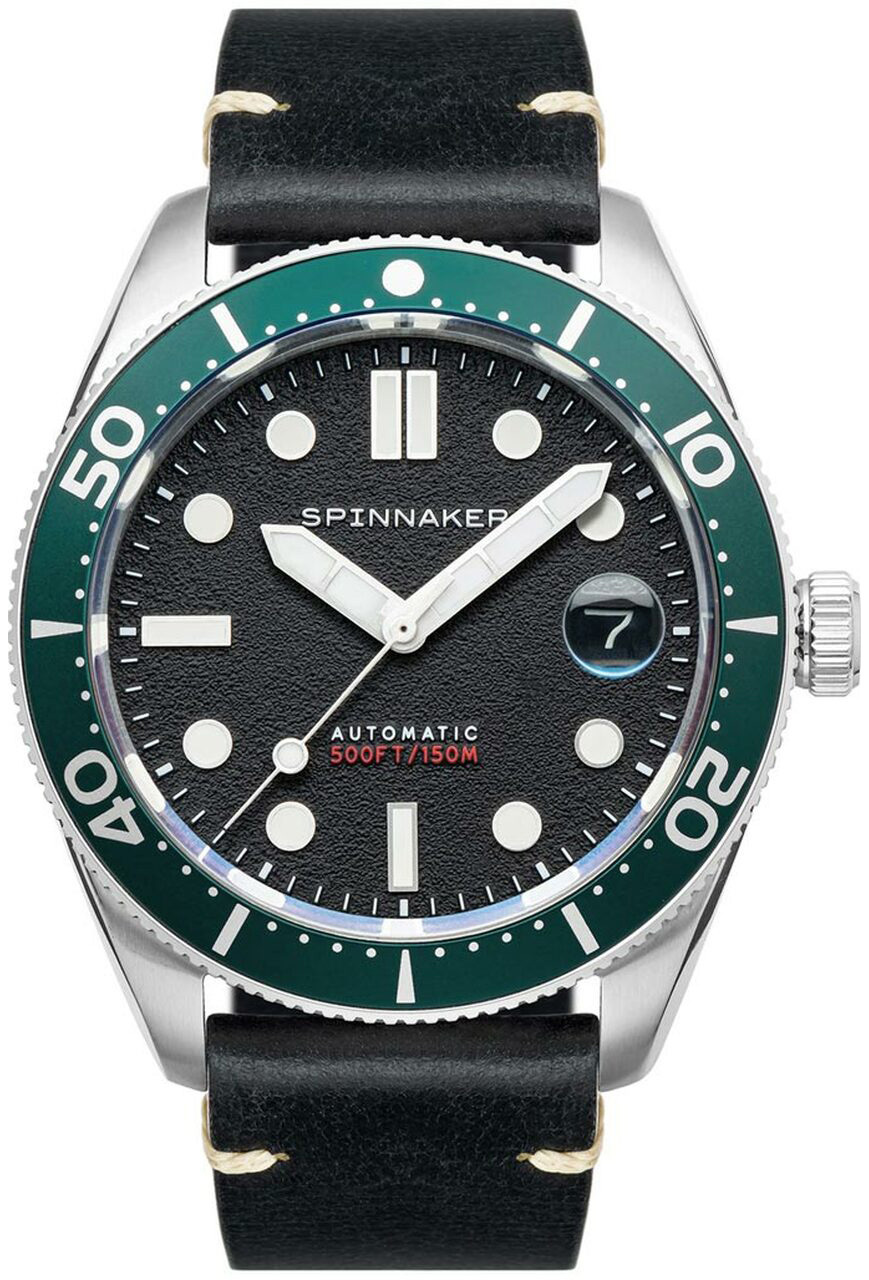 Spinnaker Herrklocka SP-5100-02 Croft Svart/Läder Ø40 mm - Spinnaker