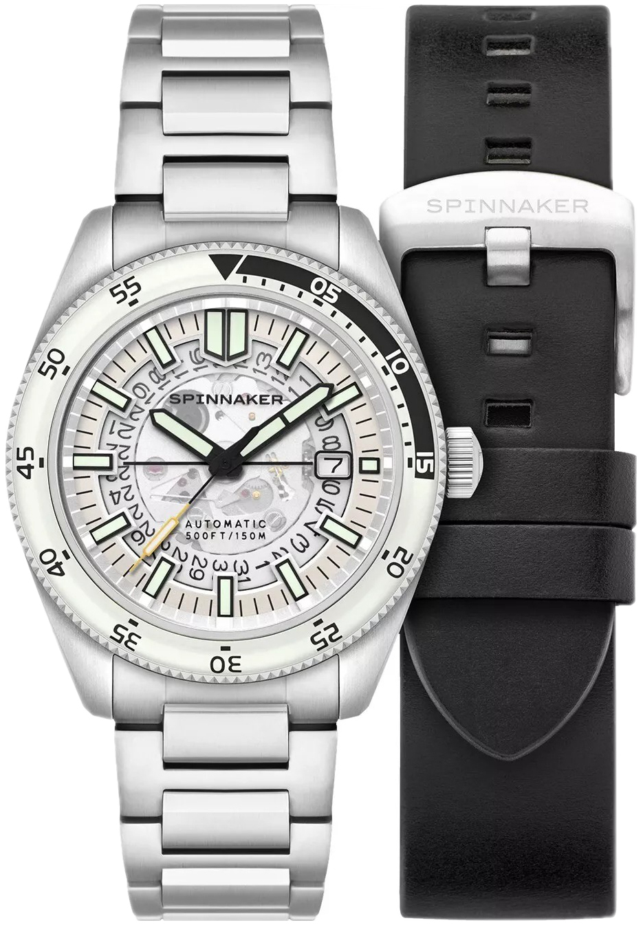 Spinnaker Herrklocka SP-5118-33 Fleuss Silverfärgad/Stål Ø43 mm - Spinnaker