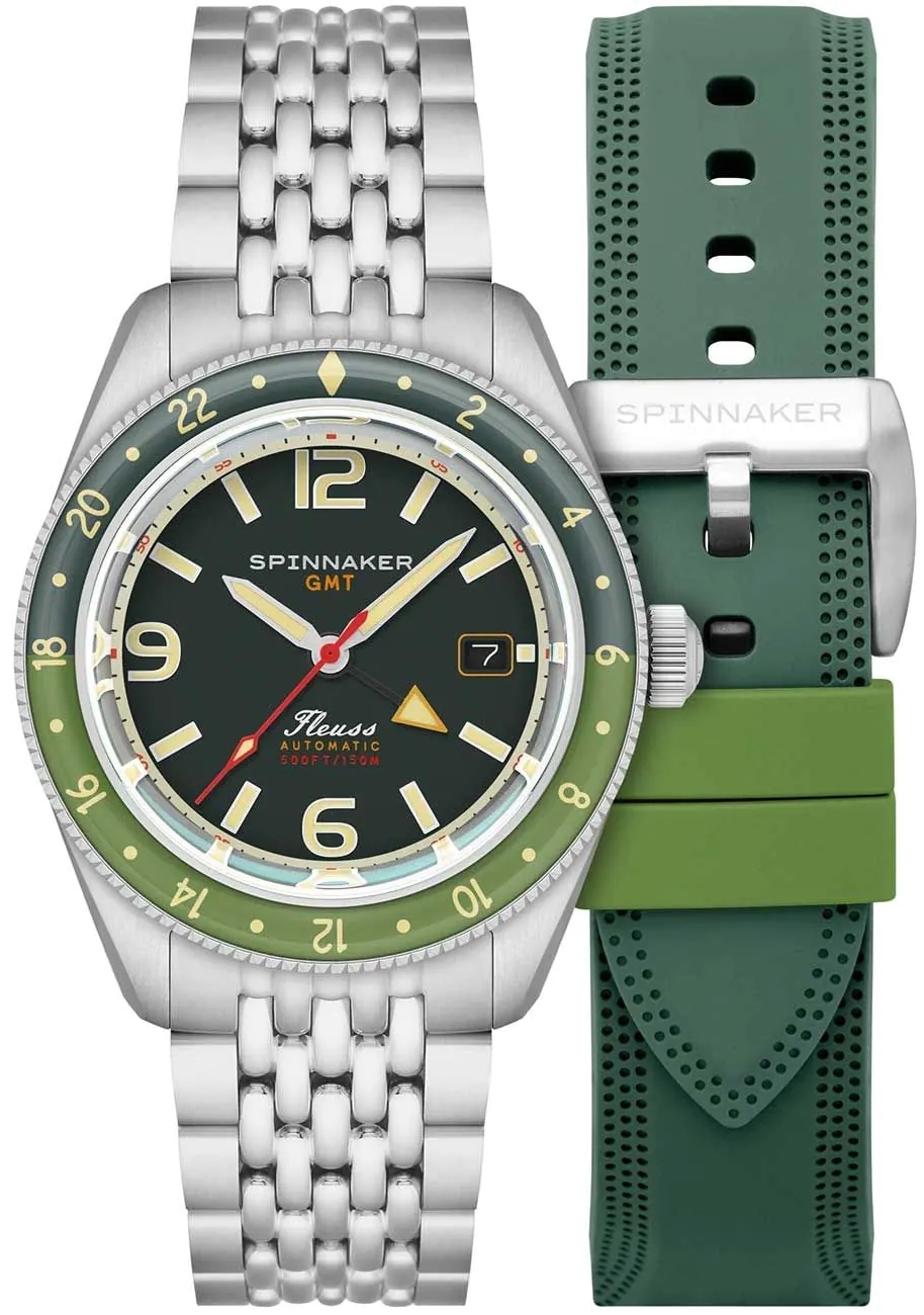 Spinnaker Herrklocka SP-5120-44 Fleuss Grön/Stål Ø43 mm - Spinnaker