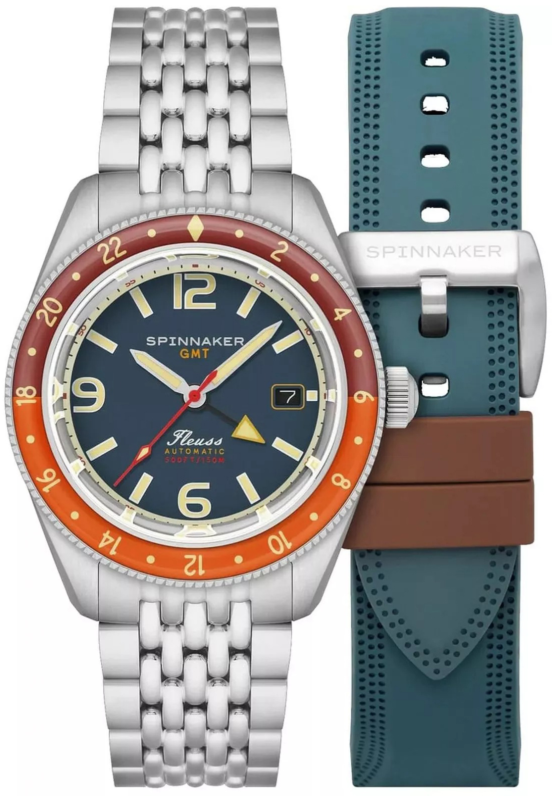 Spinnaker Herrklocka SP-5120-55 Fleuss Grön/Stål Ø43 mm - Spinnaker