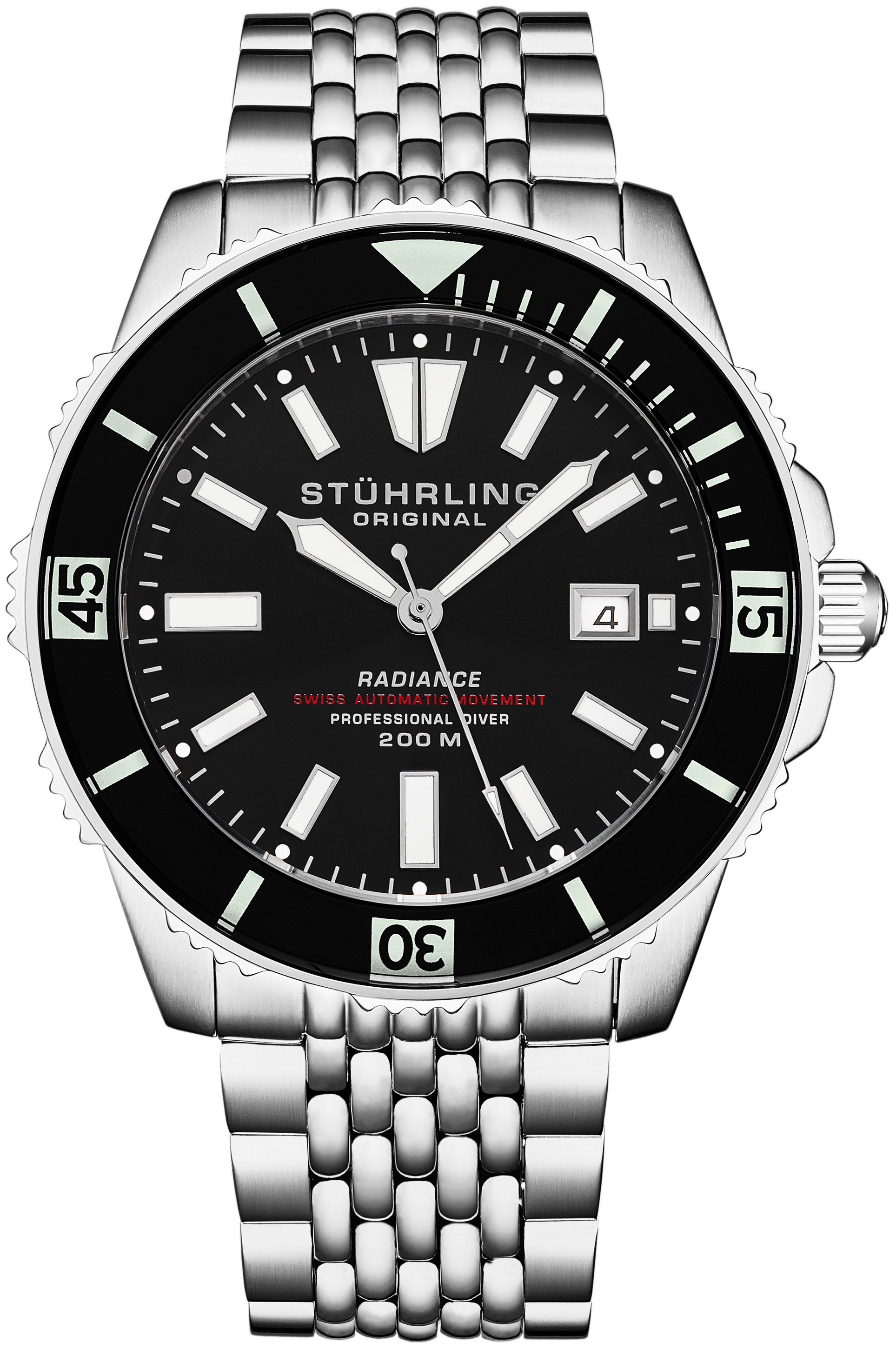 Stührling Original Herrklocka 1006.01 Radiance Svart/Stål Ø43 mm - Stührling Original