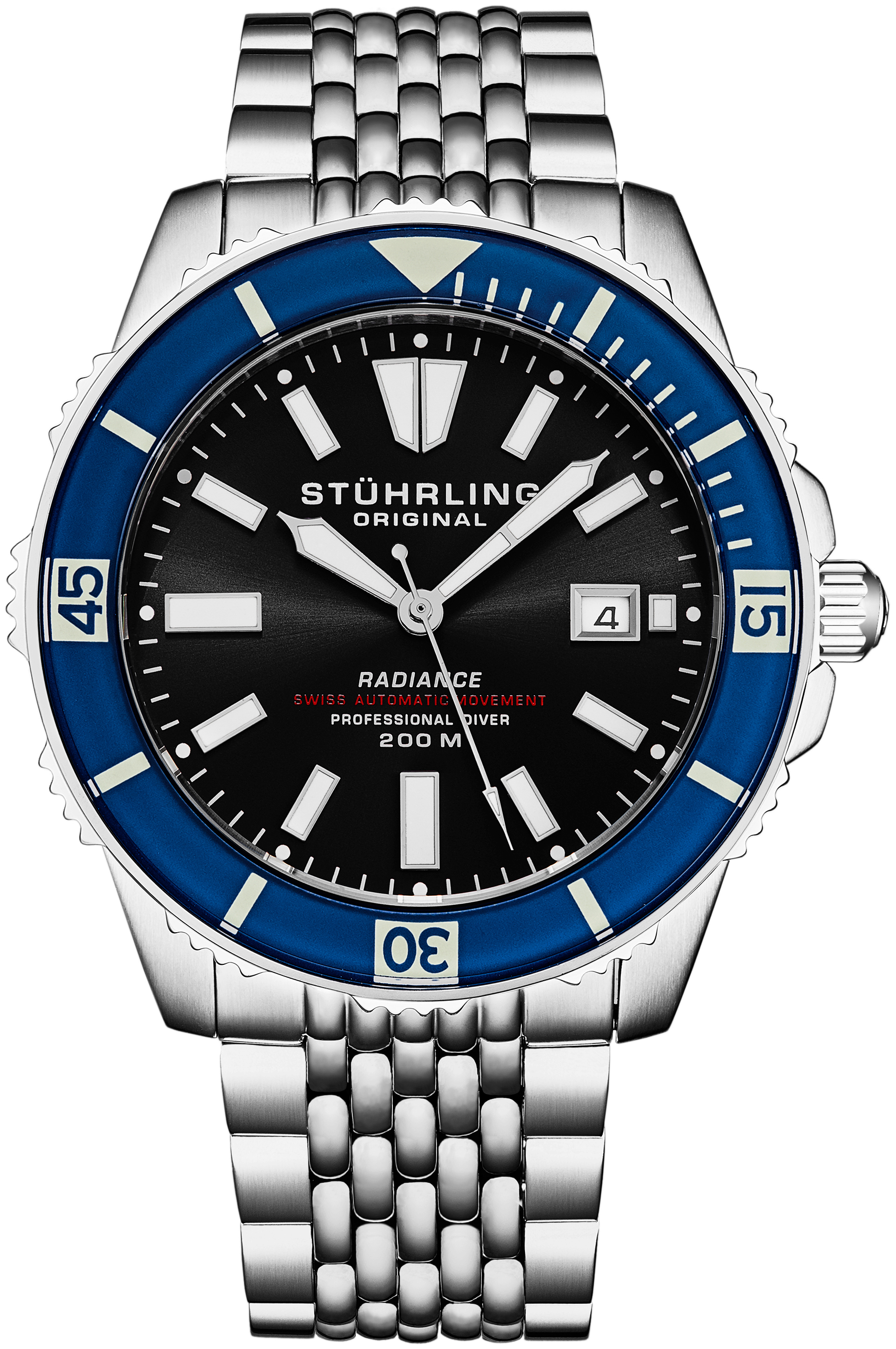 Stührling Original Herrklocka 1006.02 Radiance Svart/Stål Ø43 mm - Stührling Original