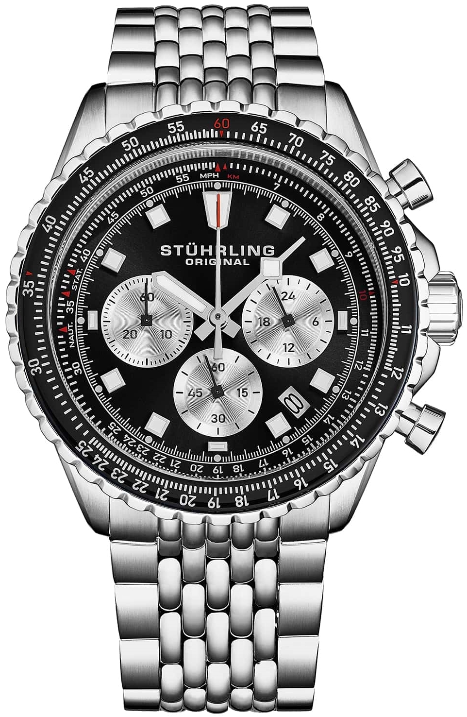 Stührling Original Herrklocka 1010.04 Monaco Race Way Svart/Stål - Stührling Original