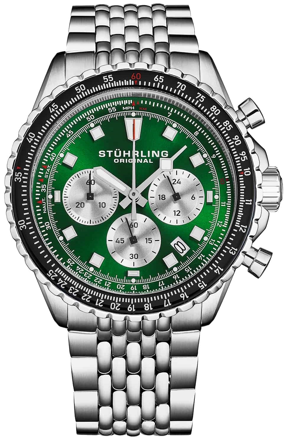 Stührling Original Herrklocka 1010.05 Monaco Race Way Grön/Stål - Stührling Original