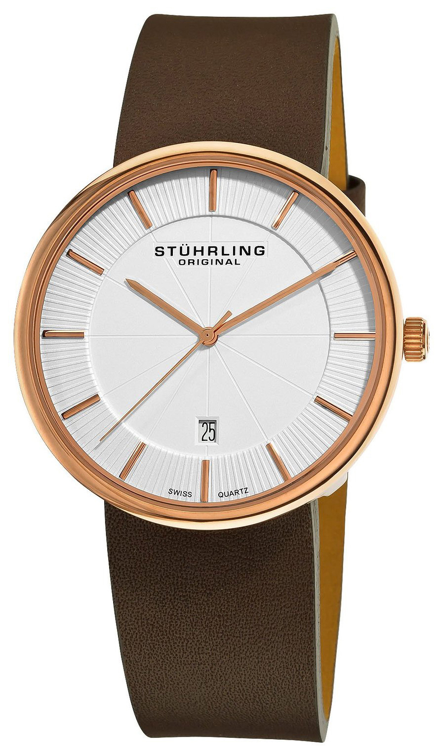 Stührling Original Herrklocka 244.33452 Silverfärgad/Läder Ø42 mm - Stührling Original