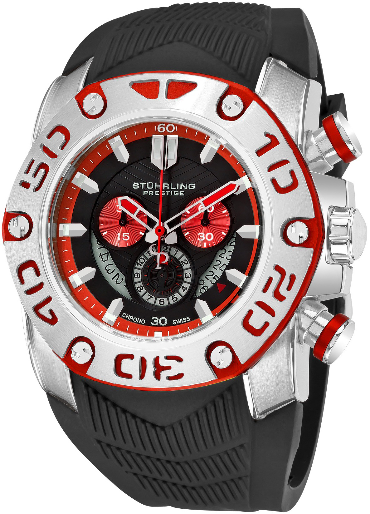 Stührling Original Herrklocka 348821-32 Aquadiver Svart/Gummi Ø52 mm - Stührling Original