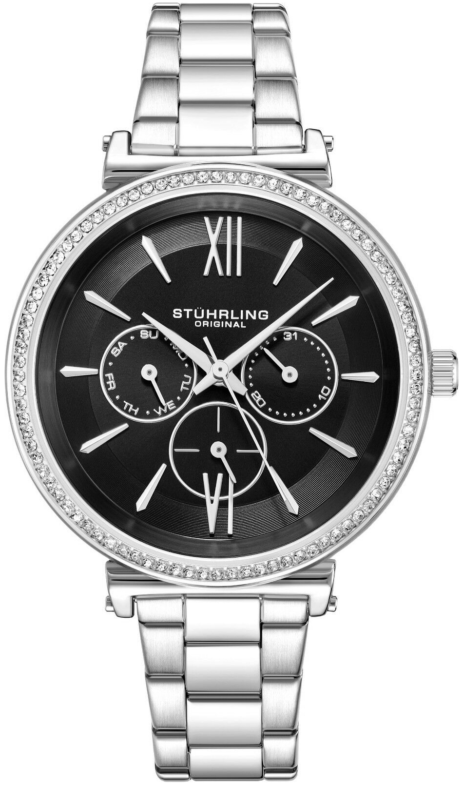 Stührling Original Damklocka 3908.1 Symphony Svart/Stål Ø40 mm - Stührling Original