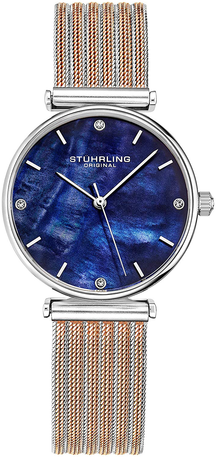 Stührling Original Damklocka 3927.2 Classic Blå/Roséguldstonat - Stührling Original