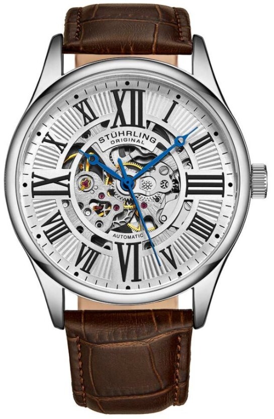 Stührling Original Herrklocka 3942.1 Atrium Silverfärgad/Läder - Stührling Original