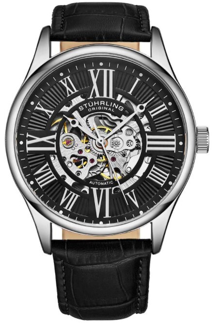 Stührling Original Herrklocka 3942.2 Atrium Svart/Läder Ø42 mm - Stührling Original