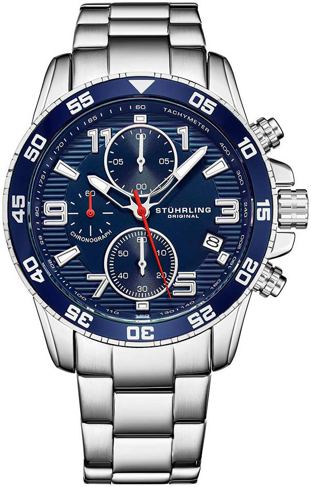 Stührling Original Herrklocka 3957.2 Concorso Blå/Stål Ø40 mm - Stührling Original