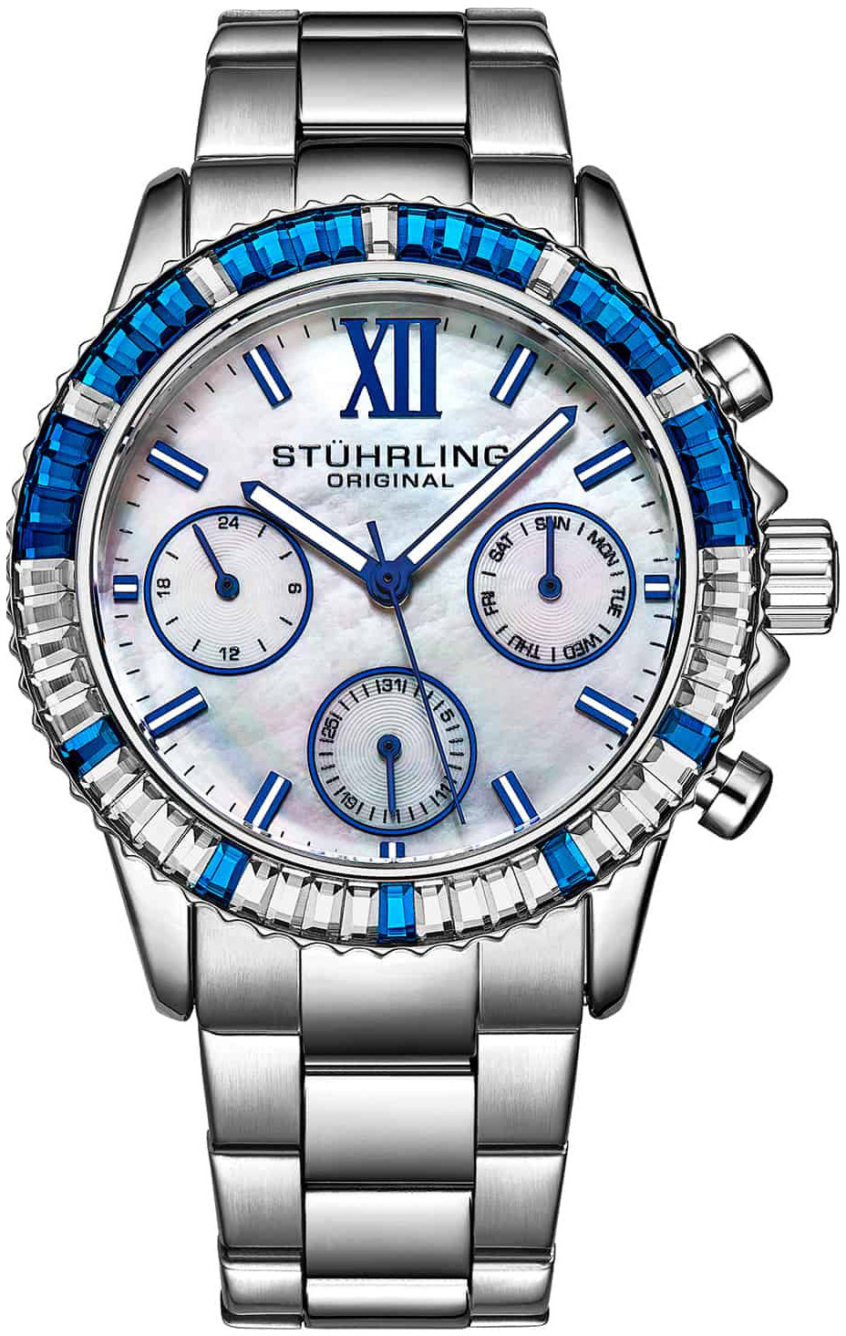 Stührling Original Damklocka 3959.1 Monaco Vit/Stål Ø39 mm - Stührling Original