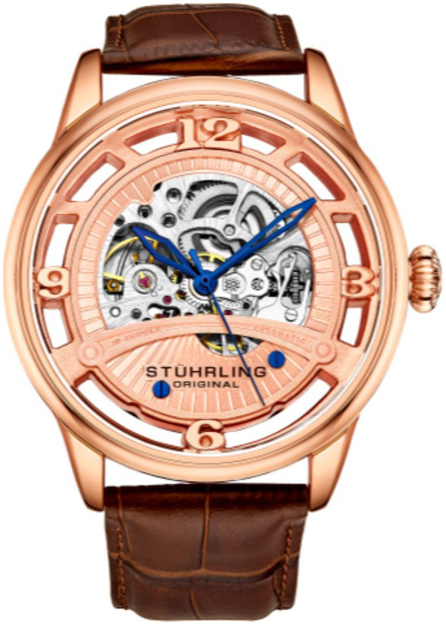 Stührling Original Herrklocka 3974.3 Legacy Roséguldstonad/Läder - Stührling Original