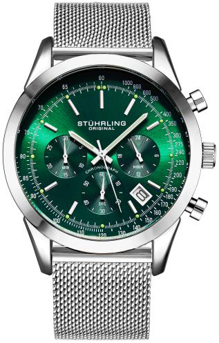 Stührling Original Herrklocka 3975.9 Preston Grön/Stål Ø44 mm - Stührling Original