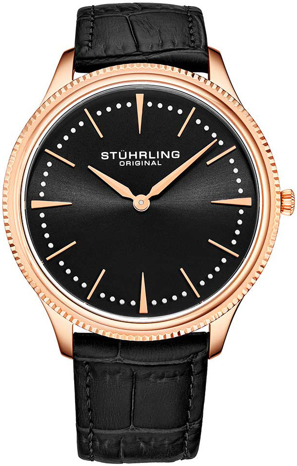 Stührling Original Herrklocka 3984.4 Symphony Svart/Läder Ø41 mm - Stührling Original