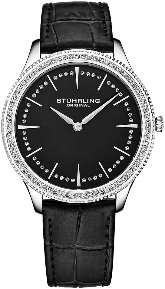 Stührling Original Damklocka 3985.3 Symphony Svart/Läder Ø38 mm - Stührling Original
