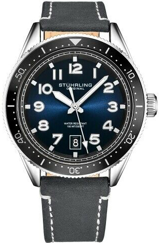 Stührling Original Herrklocka 3989.6 Monaco Blå/Läder Ø42 mm - Stührling Original