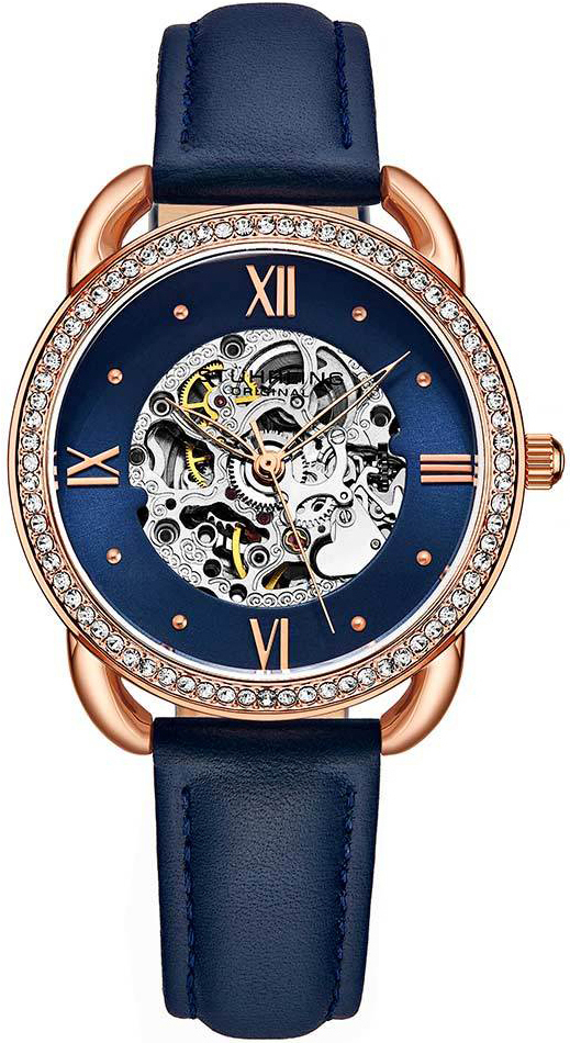 Stührling Original Damklocka 3991.2 Automatic Blå/Läder Ø36 mm - Stührling Original