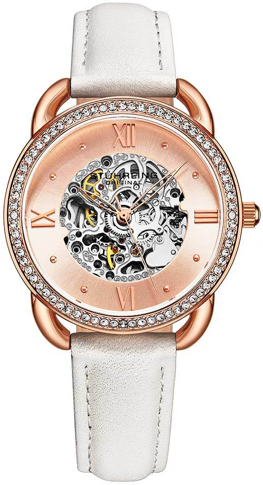 Stührling Original Damklocka 3991.4 Automatic Roséguldstonad/Läder - Stührling Original