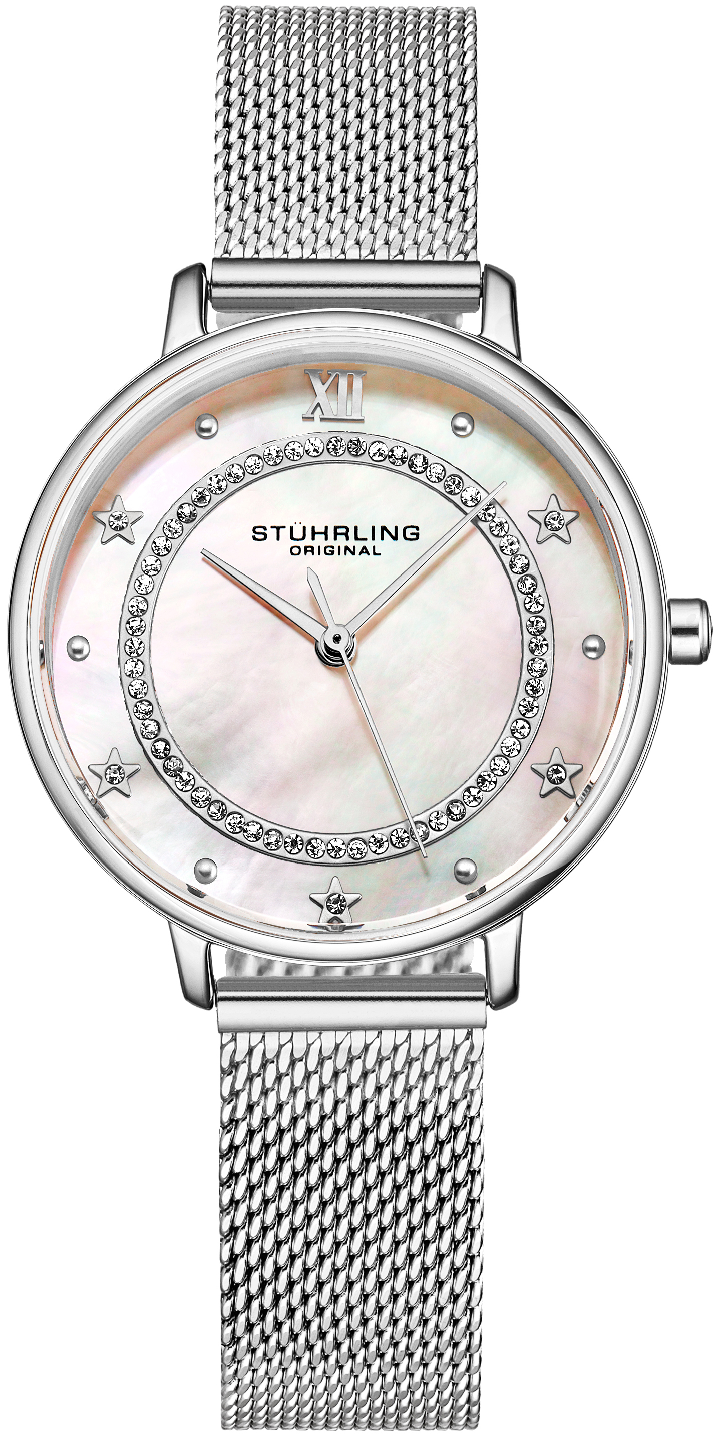 Stührling Original Damklocka 3993.1 Monaco Vit/Stål Ø34 mm - Stührling Original