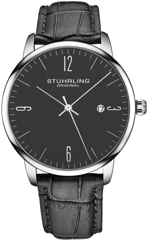 Stührling Original Herrklocka 3997A.4 Symphony Svart/Läder Ø40 mm - Stührling Original