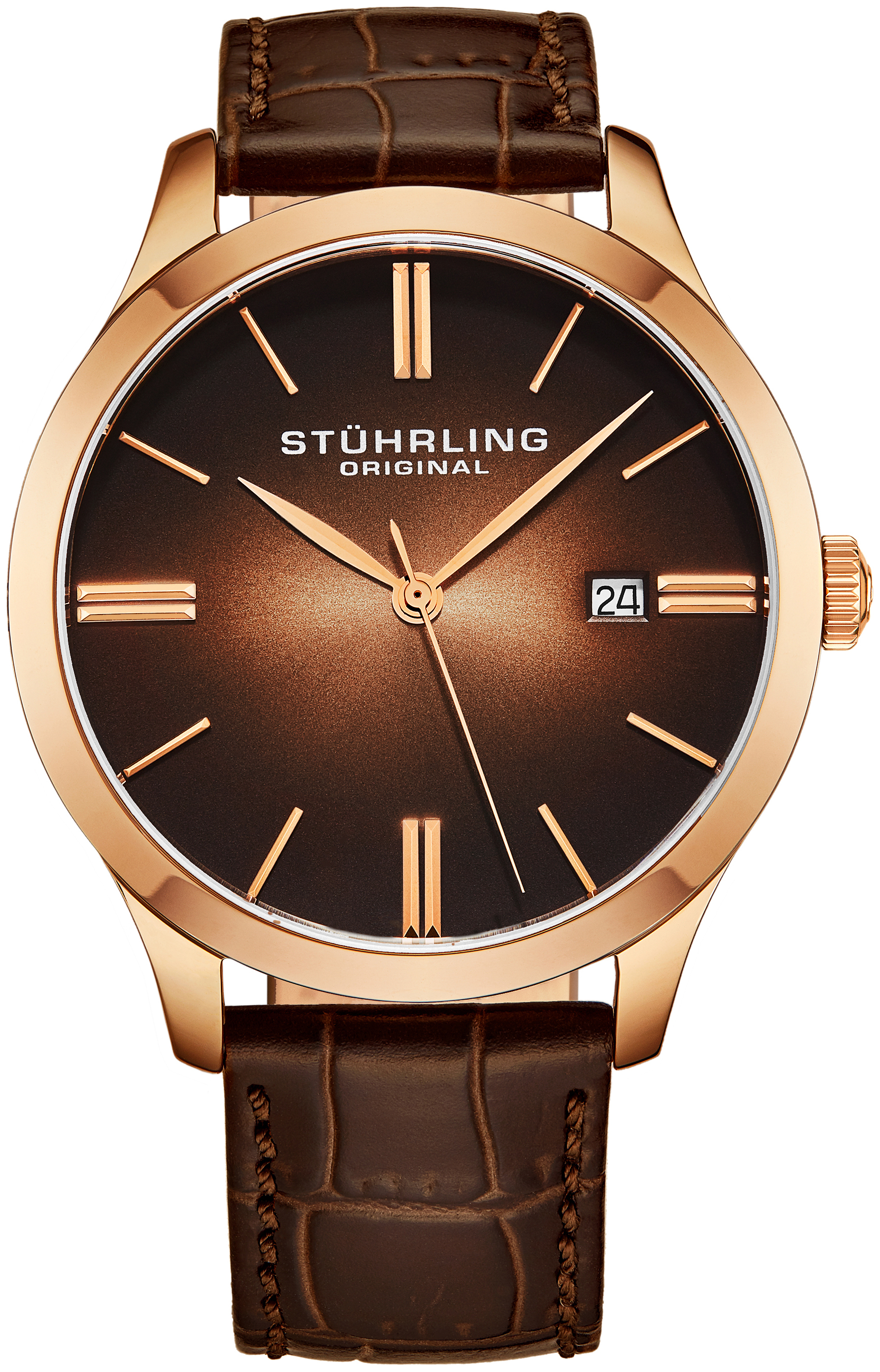 Stührling Original Herrklocka 4014.3 Classic Brun/Läder Ø42 mm - Stührling Original