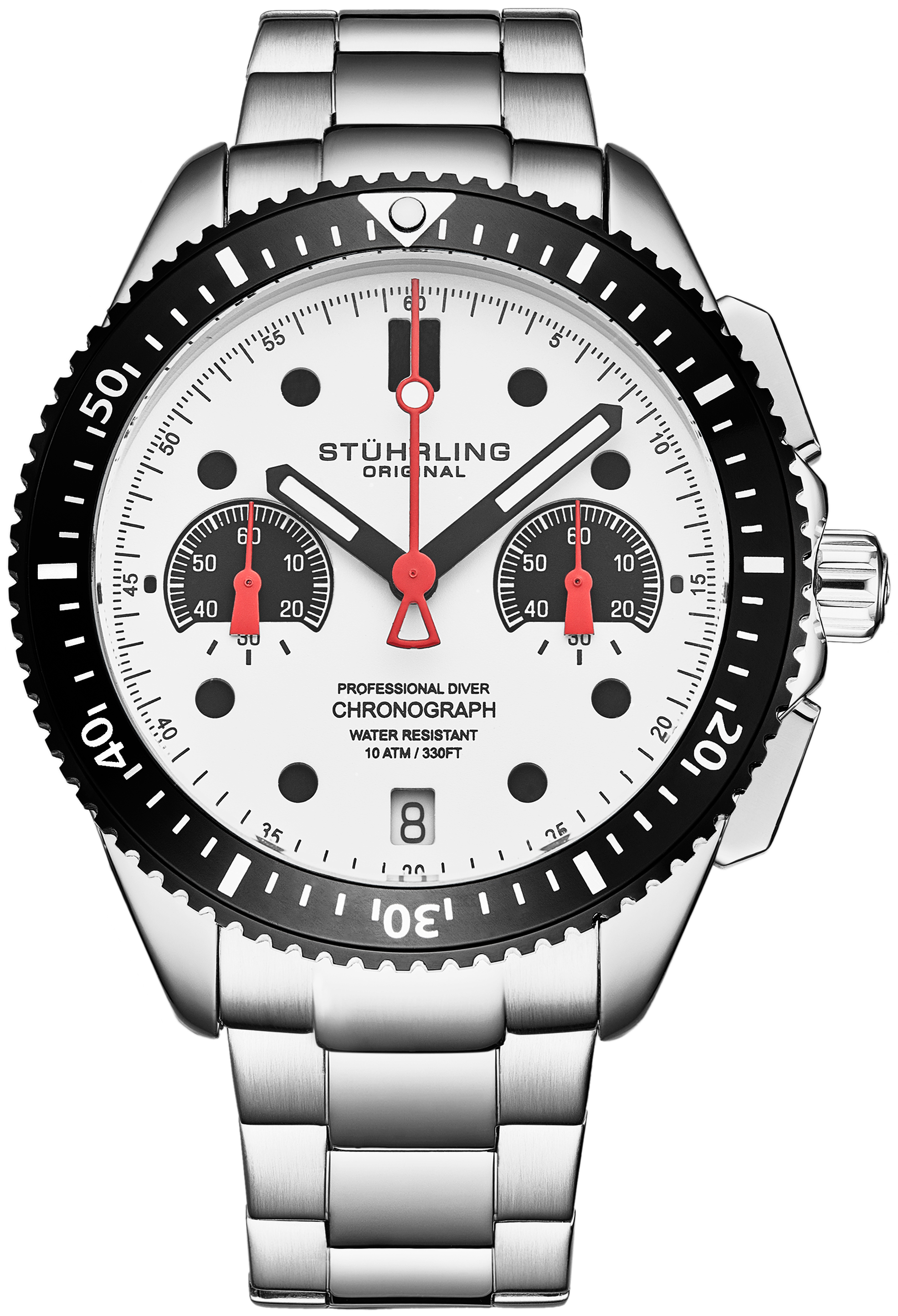 Stührling Original Herrklocka 4016.2 Velocity Vit/Stål Ø42 mm - Stührling Original