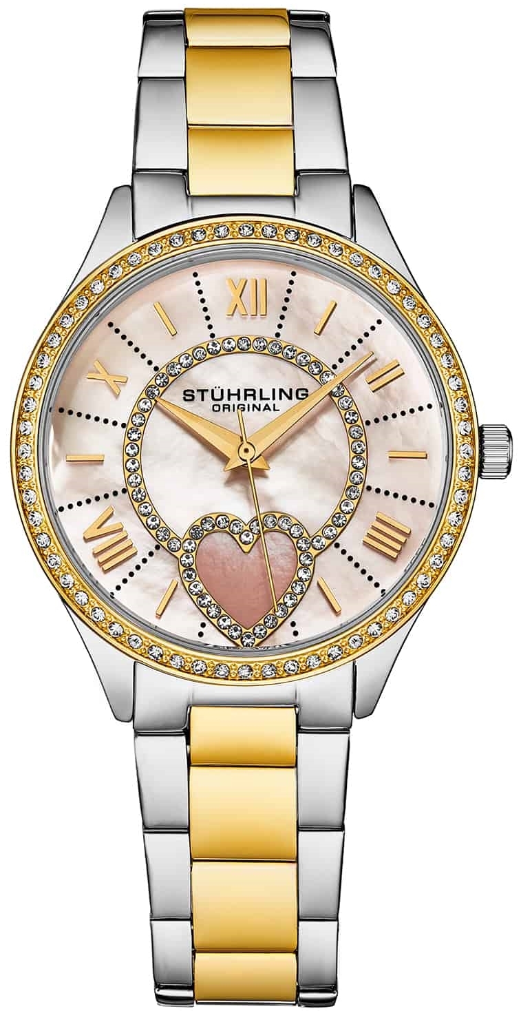 Stührling Original Damklocka 4019.4 Saylor Rosa/Guldtonat stål Ø38 - Stührling Original