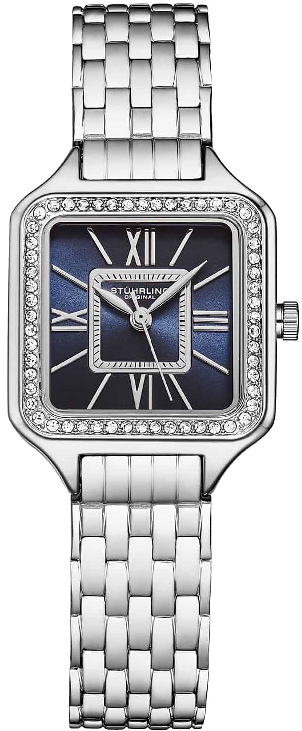 Stührling Original Damklocka 4020.2 Confidant Square Blå/Stål Ø27 - Stührling Original