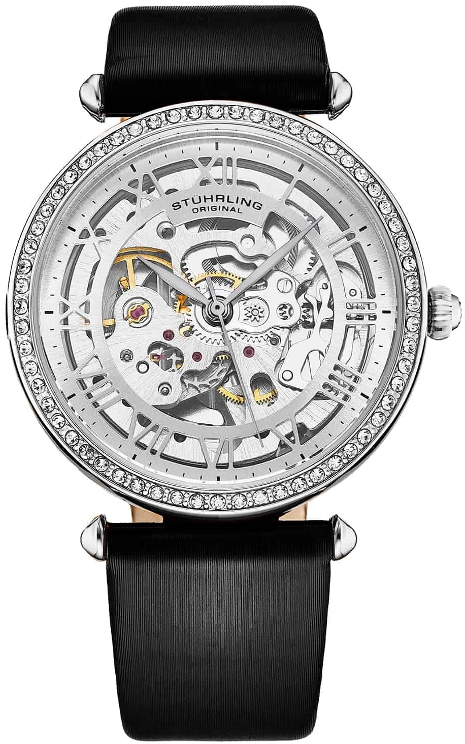 Stührling Original Damklocka 4022.1 Luxe Silverfärgad/Läder Ø38 mm - Stührling Original