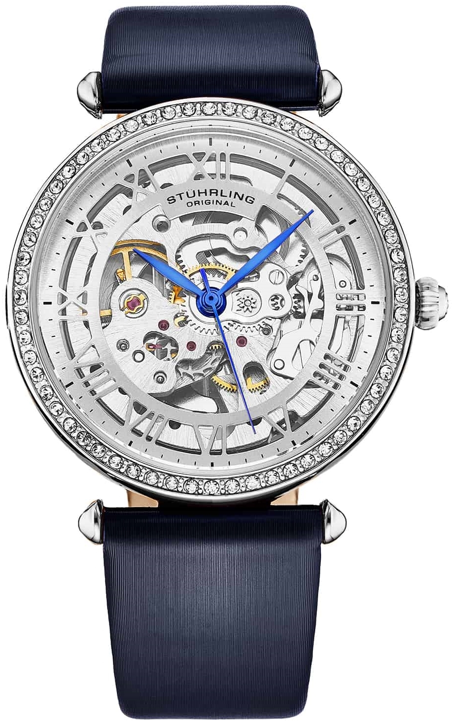 Stührling Original Damklocka 4022.2 Luxe Silverfärgad/Läder Ø38 mm - Stührling Original