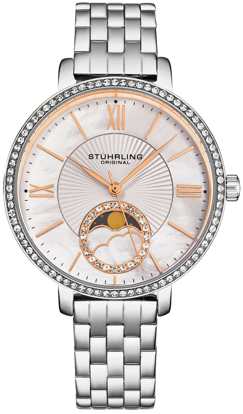 Stührling Original Damklocka 4038.1 Horizon Vit/Stål Ø36 mm - Stührling Original