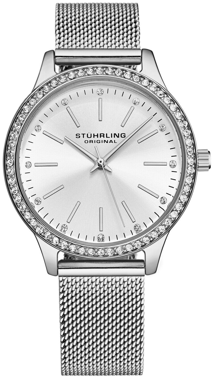 Stührling Original Damklocka 4044.1 Eleganza Silverfärgad/Stål - Stührling Original