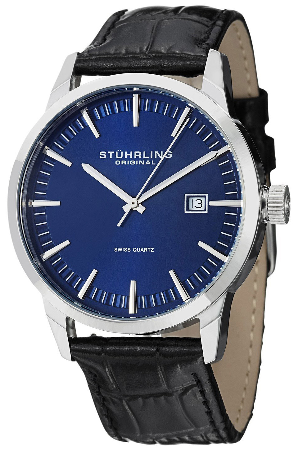 Stührling Original Herrklocka 555A.04 Blå/Läder Ø42 mm - Stührling Original