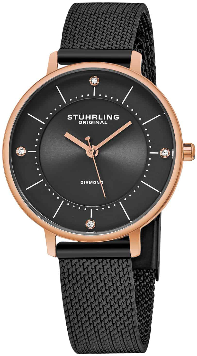 Stührling Original Damklocka 659.03 Juno Svart/Stål Ø34 mm - Stührling Original