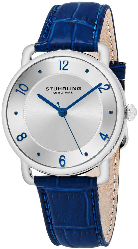 Stührling Original 844.01 Symphony Silverfärgad/Läder Ø39 mm - Stührling Original