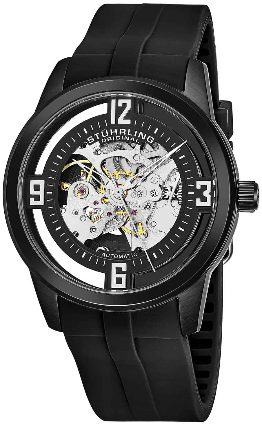 Stührling Original Herrklocka 877C.04 Winchester Svart/Gummi Ø42 mm - Stührling Original
